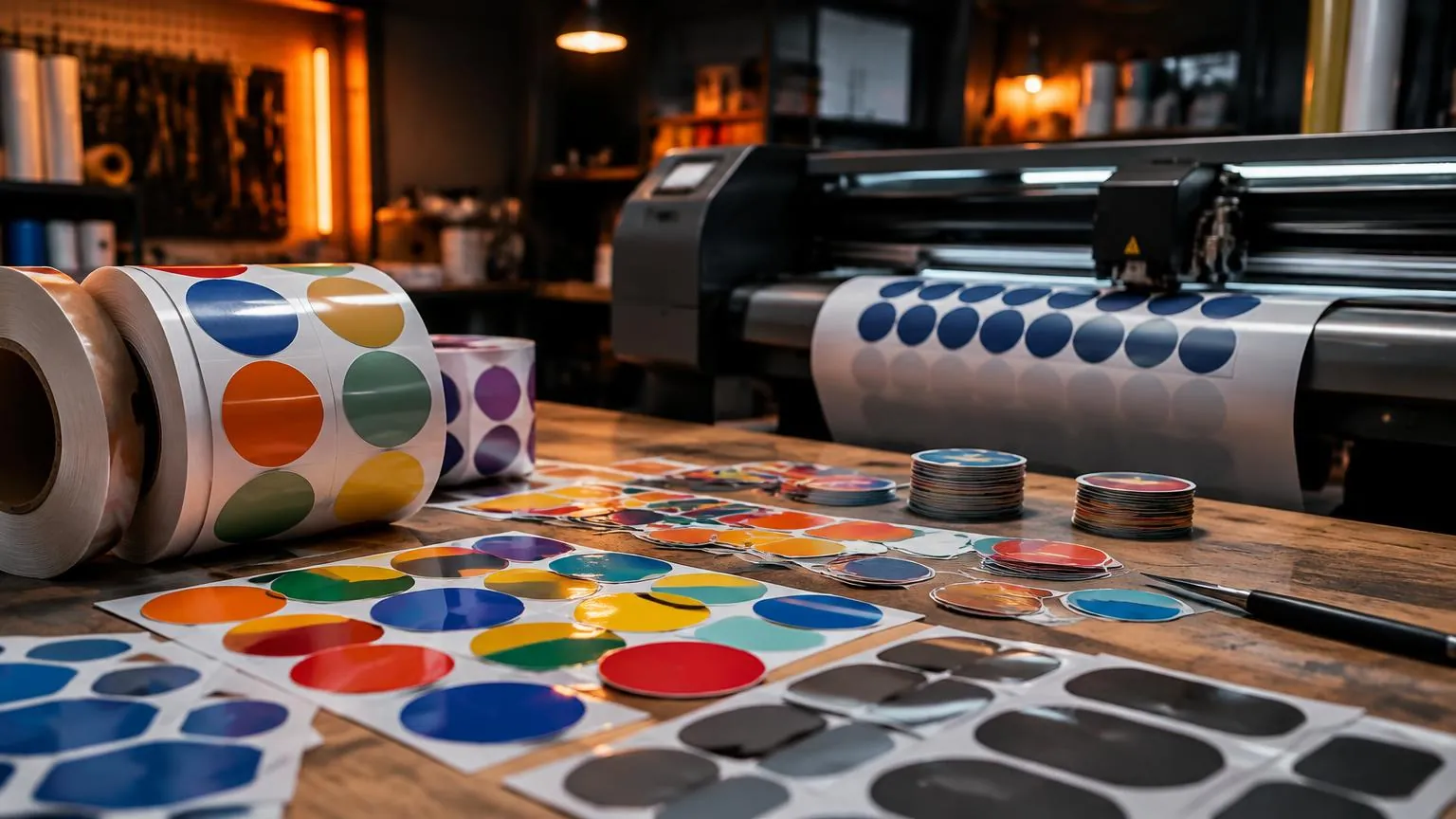 Custom printed stickers and labels